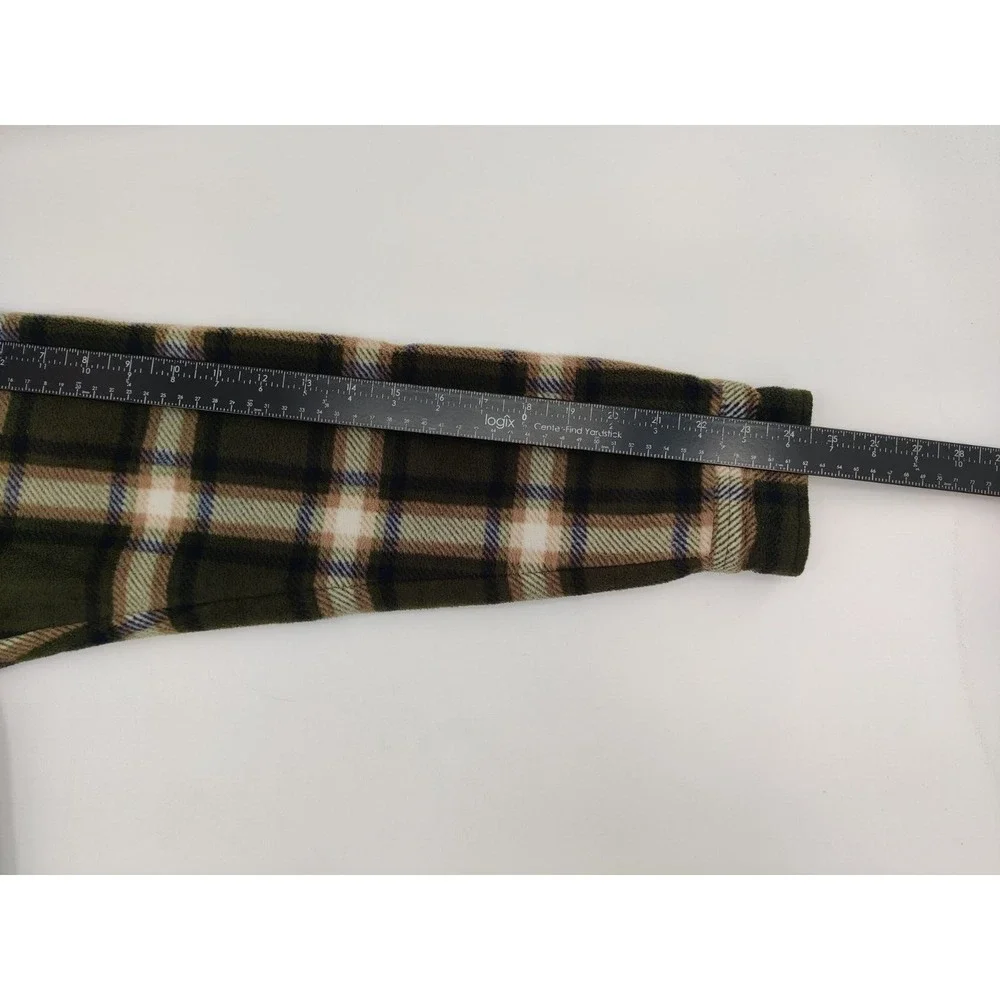 Freedom Foundry Men's L/G Green Plaid‎ Sherpa Lined Fleece Shirt Jacket